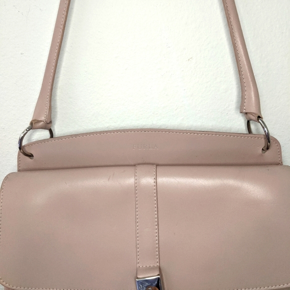 Furla Vintage Top Handle Purse Mauve Light Pink - Picture 6 of 14